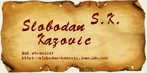 Slobodan Kažović vizit kartica